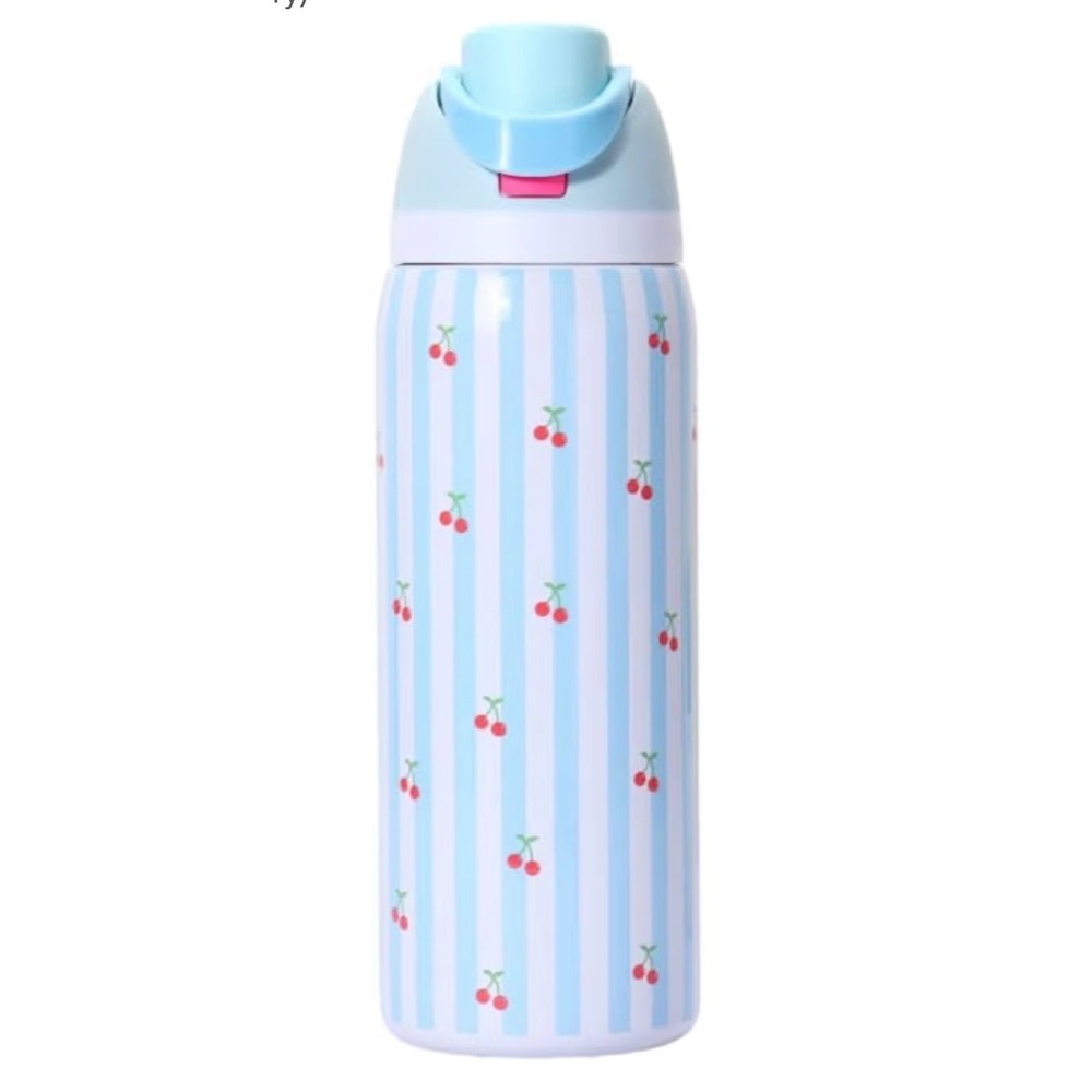 Owala FreeSip 32oz Insulated Stainless Steel Water Bottle Cherry Good Stripes